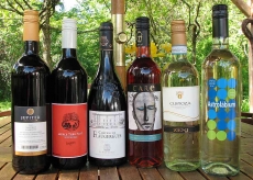 6 Weinflaschen aus der internationalen Weinwelt