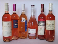 6 Weinflaschen internationale Rosé -voll im Trend